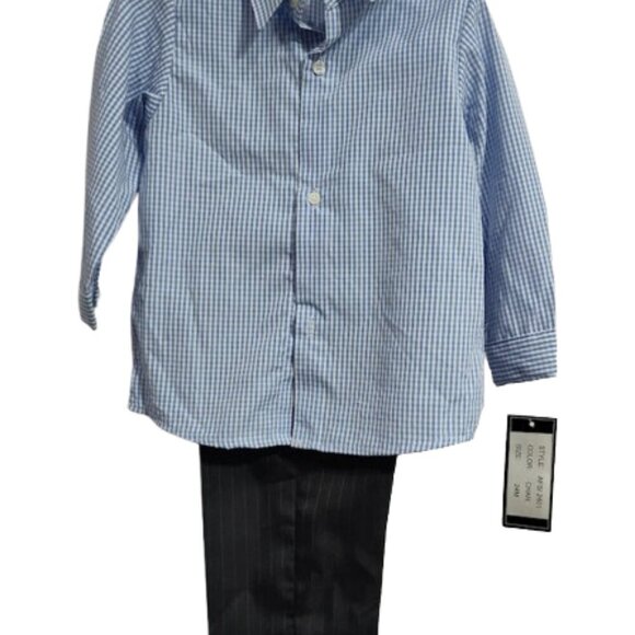 Andrew Fezza 3 Piece Vest, Shirt, Pinstripe Pant Suit Boys 24 Month NWT - Picture 5 of 10